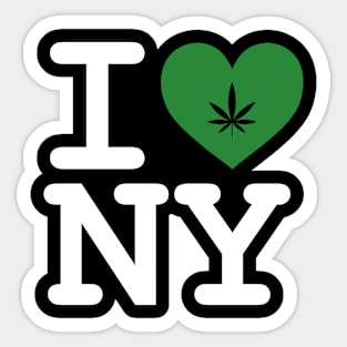 I Love DC Cannabis Medical Marijuana Pot Leaf Design Sticker